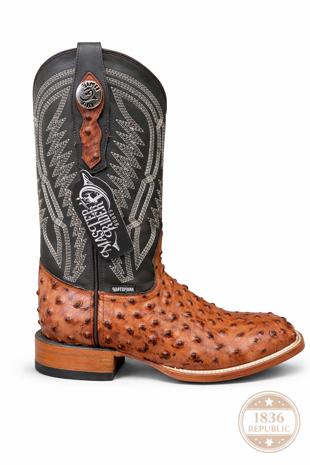 TAN OSTRICH LEATHER - COWBOY BOOTS