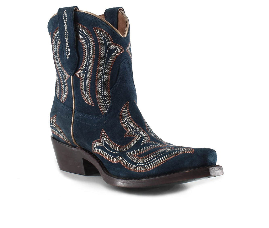 HARPER BLUE - Leather Cowgirl Boots - Stylish Western Footwear & Comfort