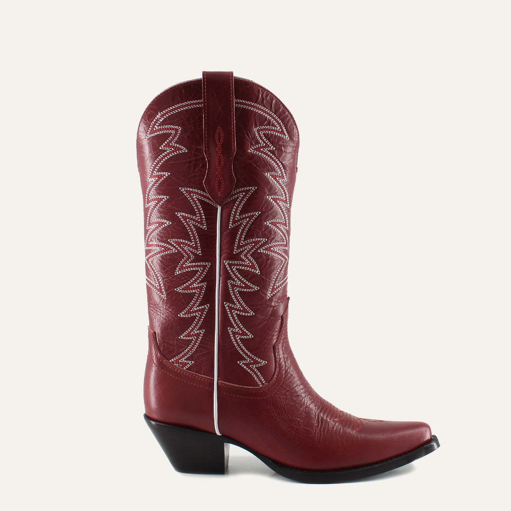 ISABELLA RED - Leather Cowgirl Boots - Stylish Western Footwear & Comfort