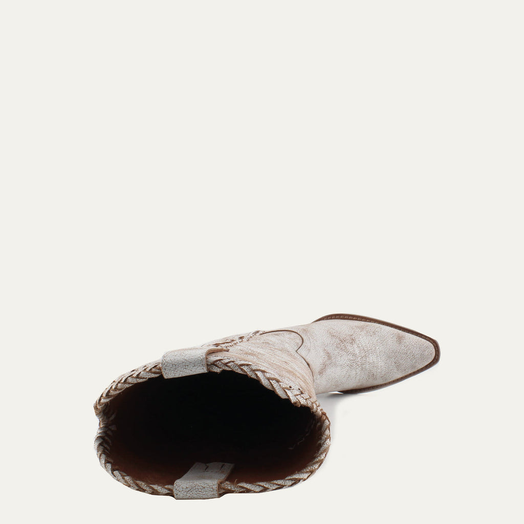 KENIA WHITE - Cowgirl Leather Boots - Elegant Western Footwear