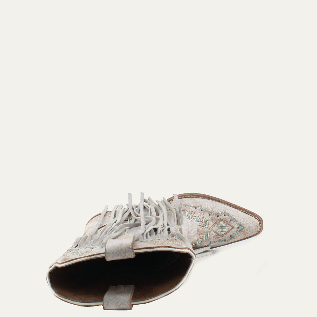 FRANNY WHITE - Leather Cowgirl Boots - Classic Western Style & Comfort