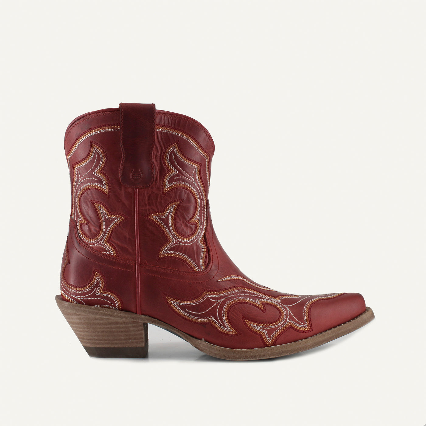 REGINA RED - Leather Cowgirl Boots - Classic Western Elegance & Comfort
