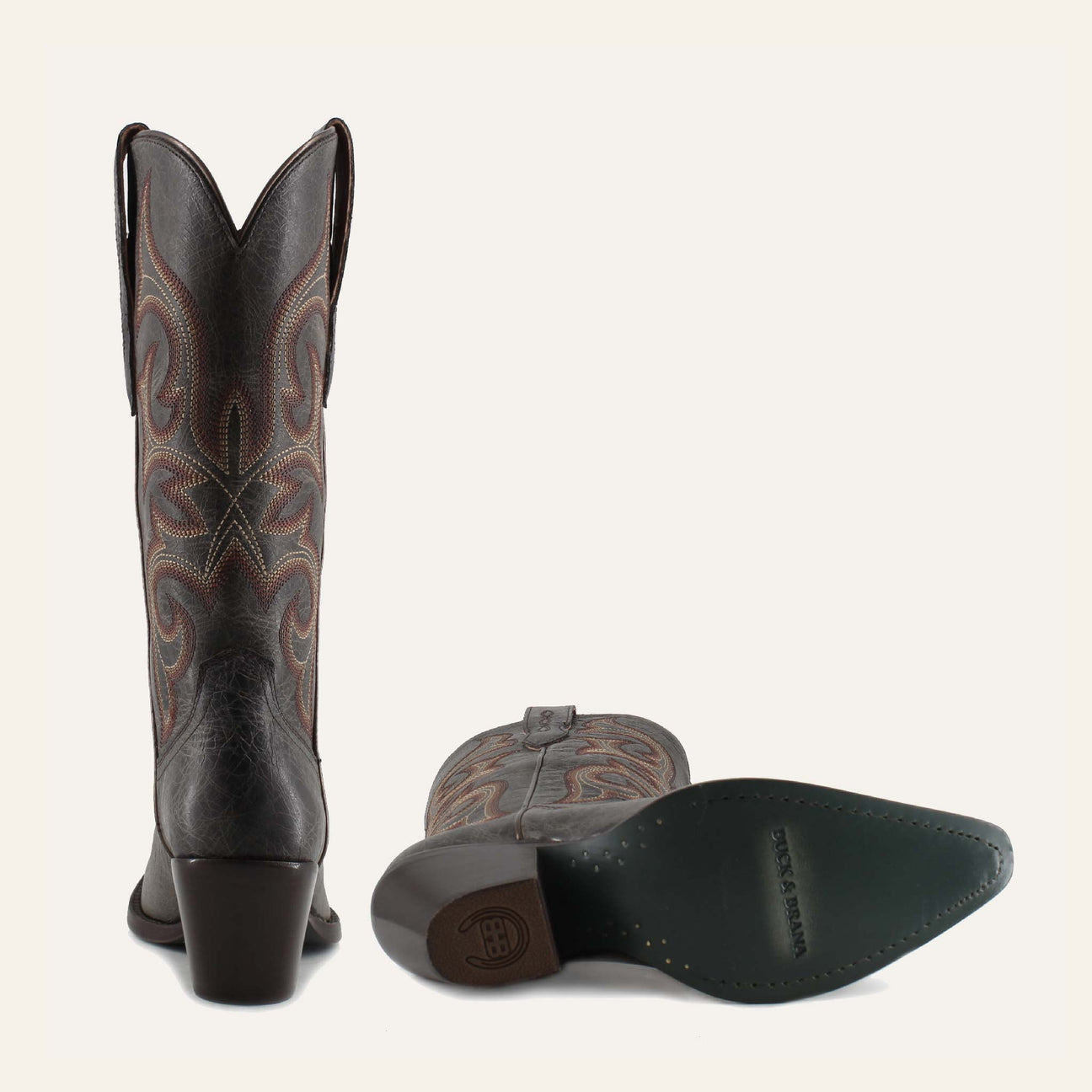 TESSA BLACK - Leather Cowgirl Boots - Stylish Western Footwear & Comfort
