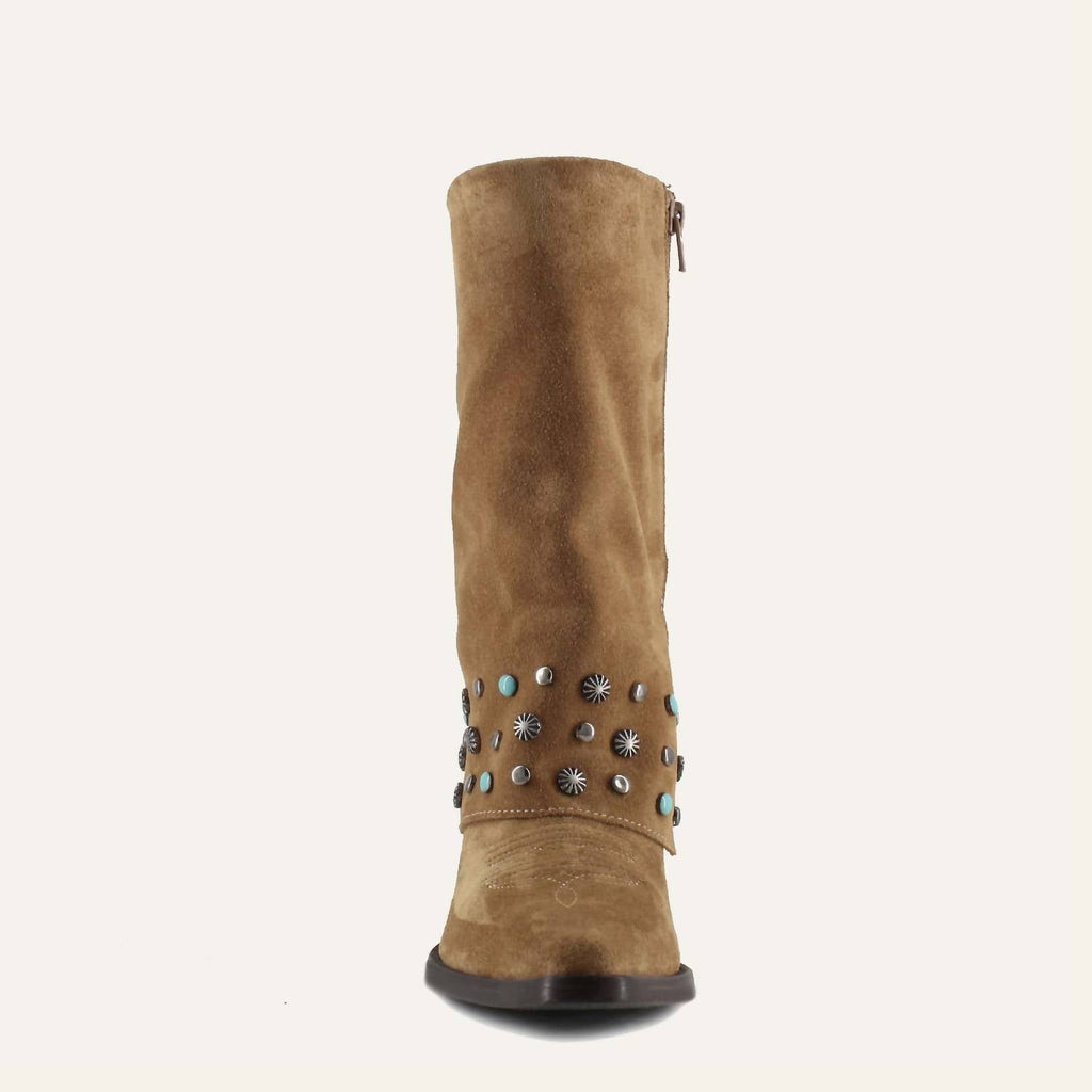 ARIANNA OLD GOLD - Leather Cowgirl Boots - Stylish Western Footwear & Comfort