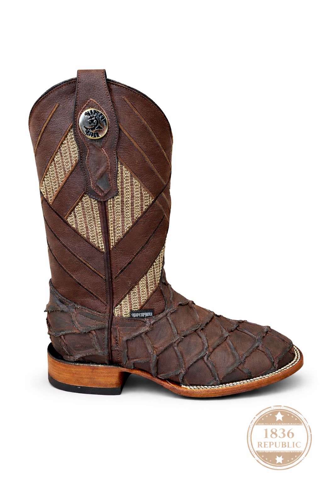 TOBACO ARAPAIMA FISH LEATHER - COWBOY BOOTS