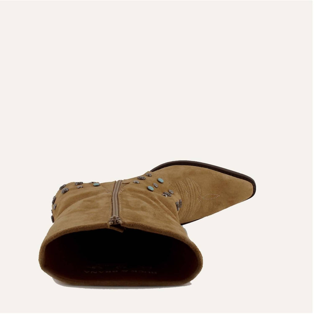 ARIANNA OLD GOLD - Leather Cowgirl Boots - Stylish Western Footwear & Comfort