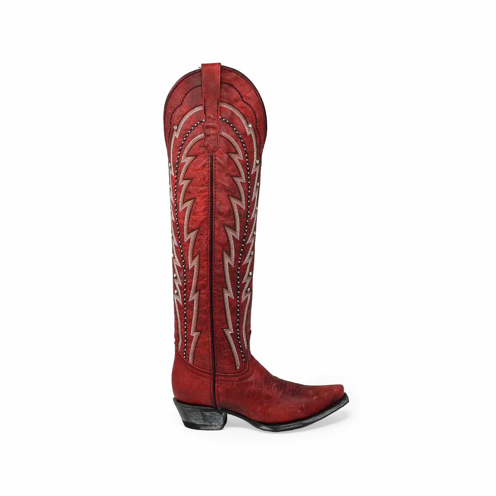 OKLA RED RETRO ELEGANT - COWGIRL BOOTS