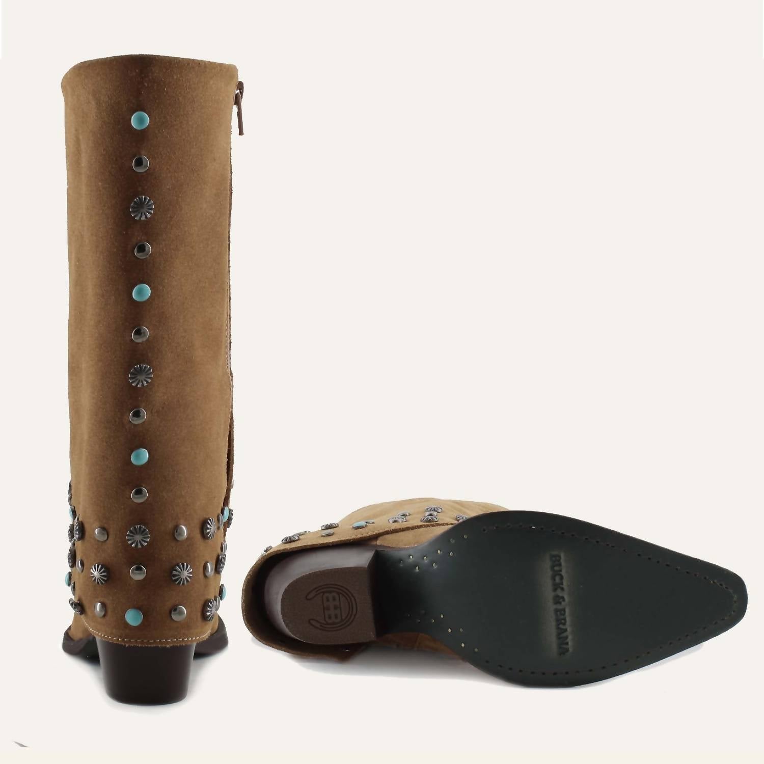 ARIANNA OLD GOLD - Leather Cowgirl Boots - Stylish Western Footwear & Comfort