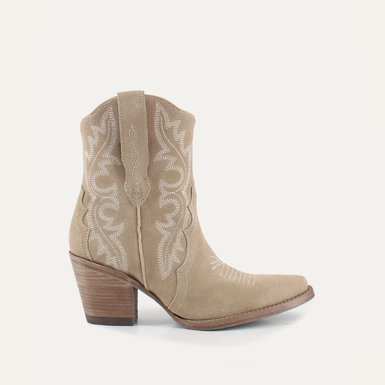 BROOKE BEIGE - Leather Cowgirl Boots - Stylish Western Footwear & Comfort