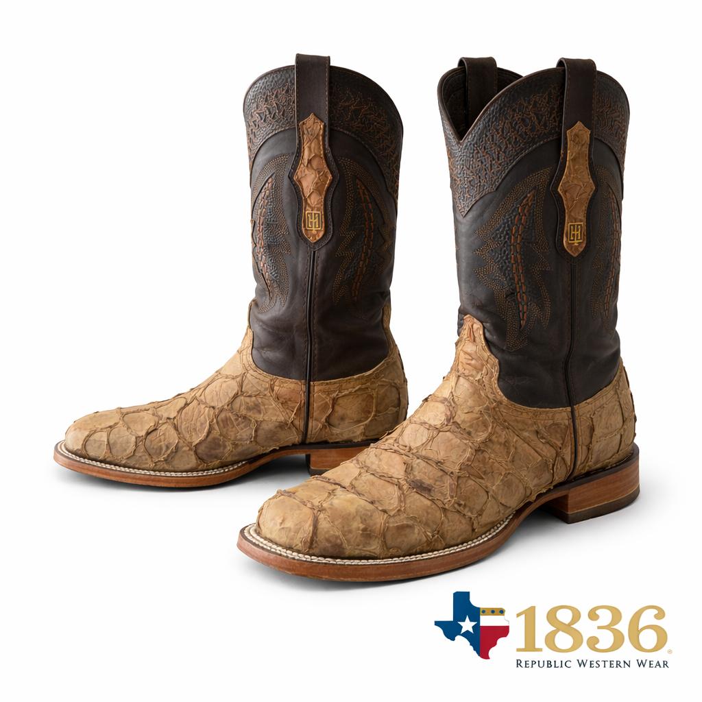 FISH SCALE CAMEL EXOTIC - COWBOY BOOTS