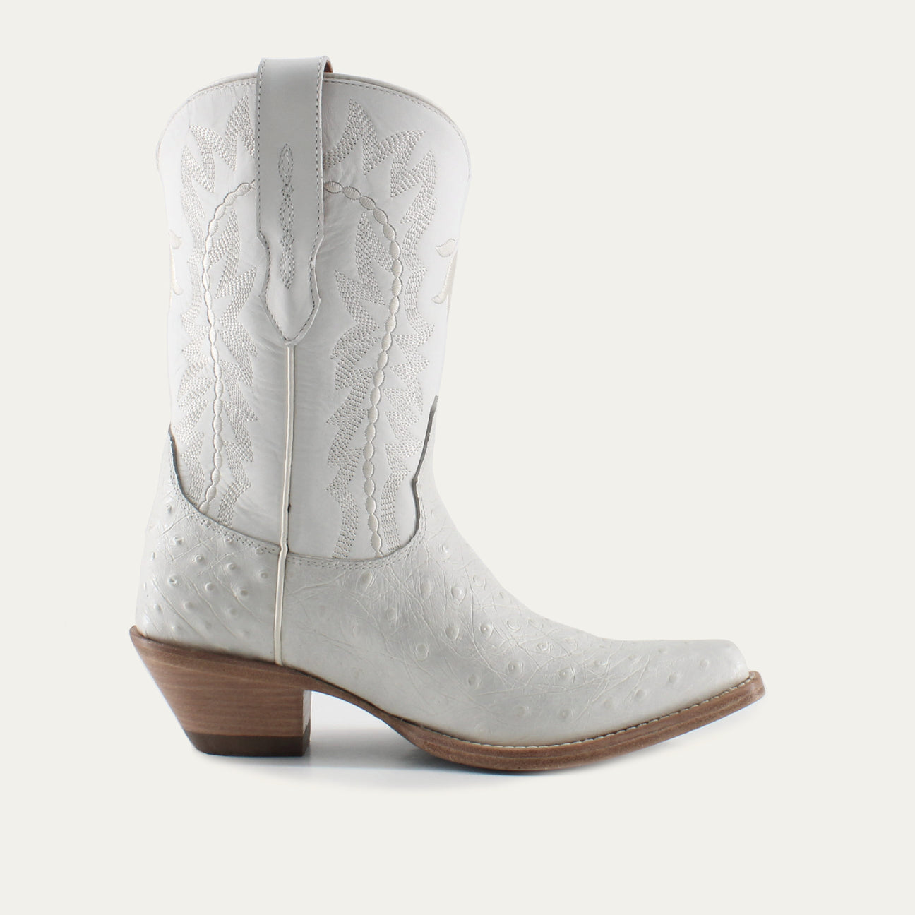 BIANKA WHITE - Leather Cowgirl Boots - Stylish Western Footwear & Comfort