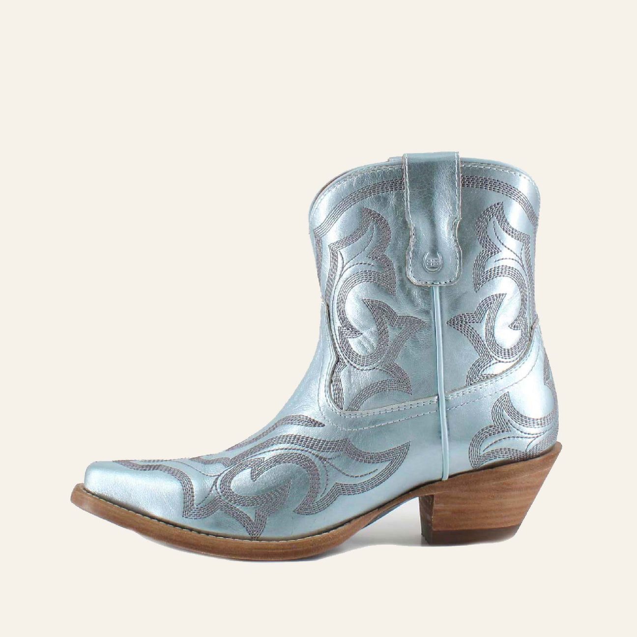 REGINA BLUE - Leather Cowgirl Boots - Stylish Western Footwear & Comfort
