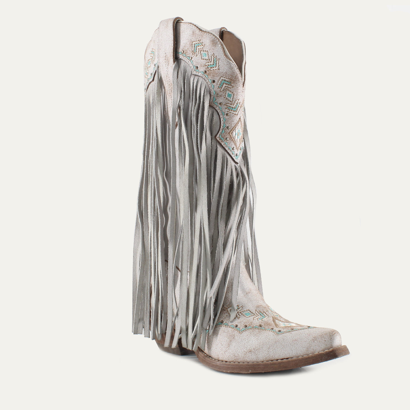 FRANNY WHITE - Leather Cowgirl Boots - Classic Western Style & Comfort