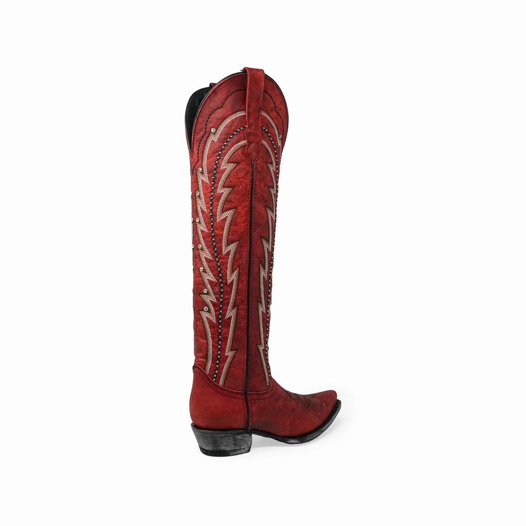 OKLA RED RETRO ELEGANT - COWGIRL BOOTS