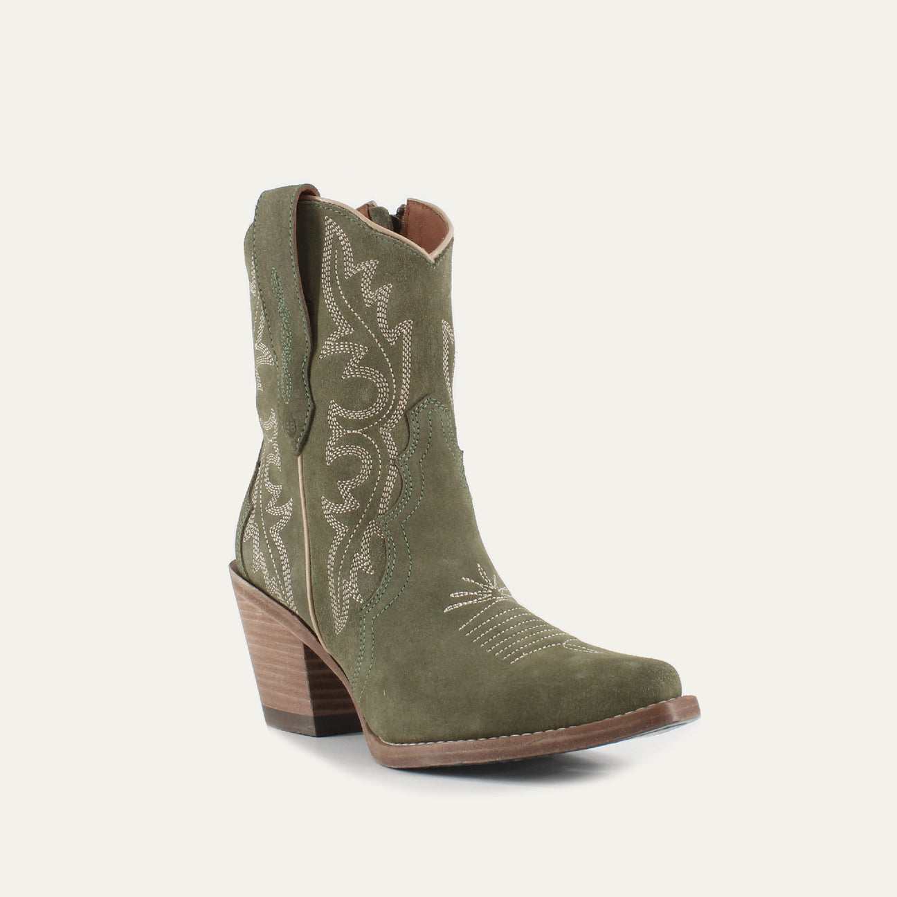 BROOKE OLIVE - Leather Cowgirl Boots - Stylish Western Footwear & Comfort