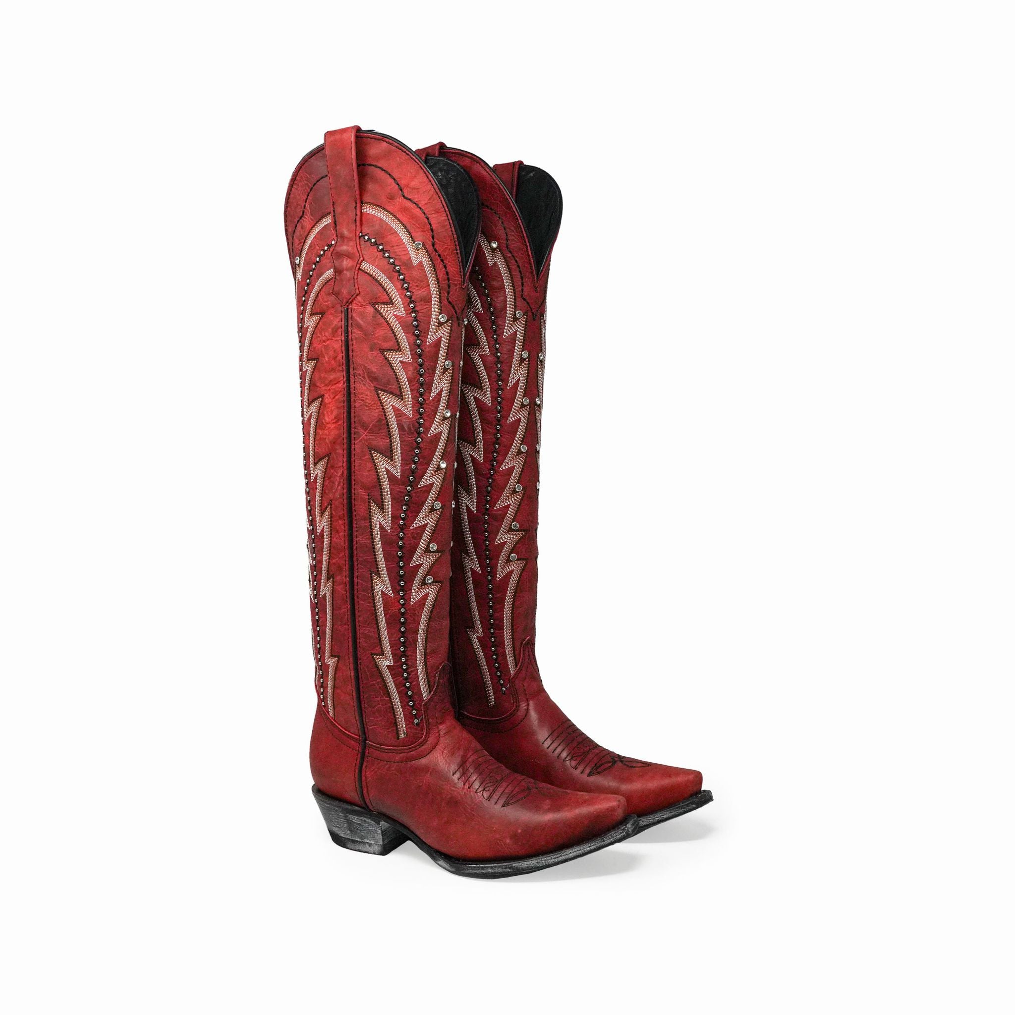OKLA RED RETRO ELEGANT - COWGIRL BOOTS