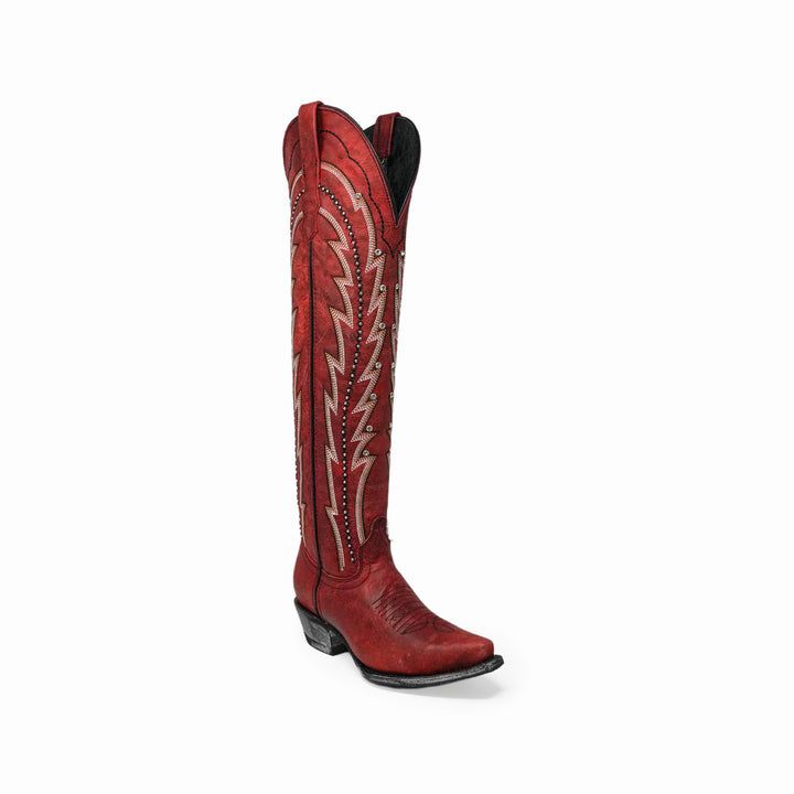 OKLA RED RETRO ELEGANT - COWGIRL BOOTS