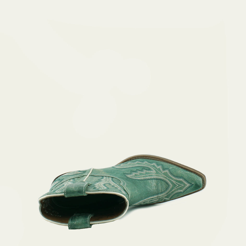 ELEANOR TORQUOISE - Leather Cowgirl Boots - Stylish & Comfortable