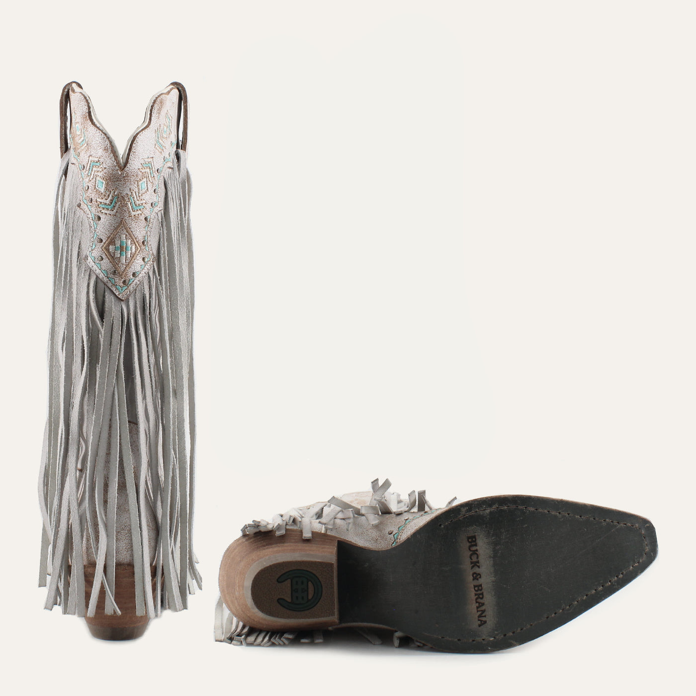 FRANNY WHITE - Leather Cowgirl Boots - Classic Western Style & Comfort