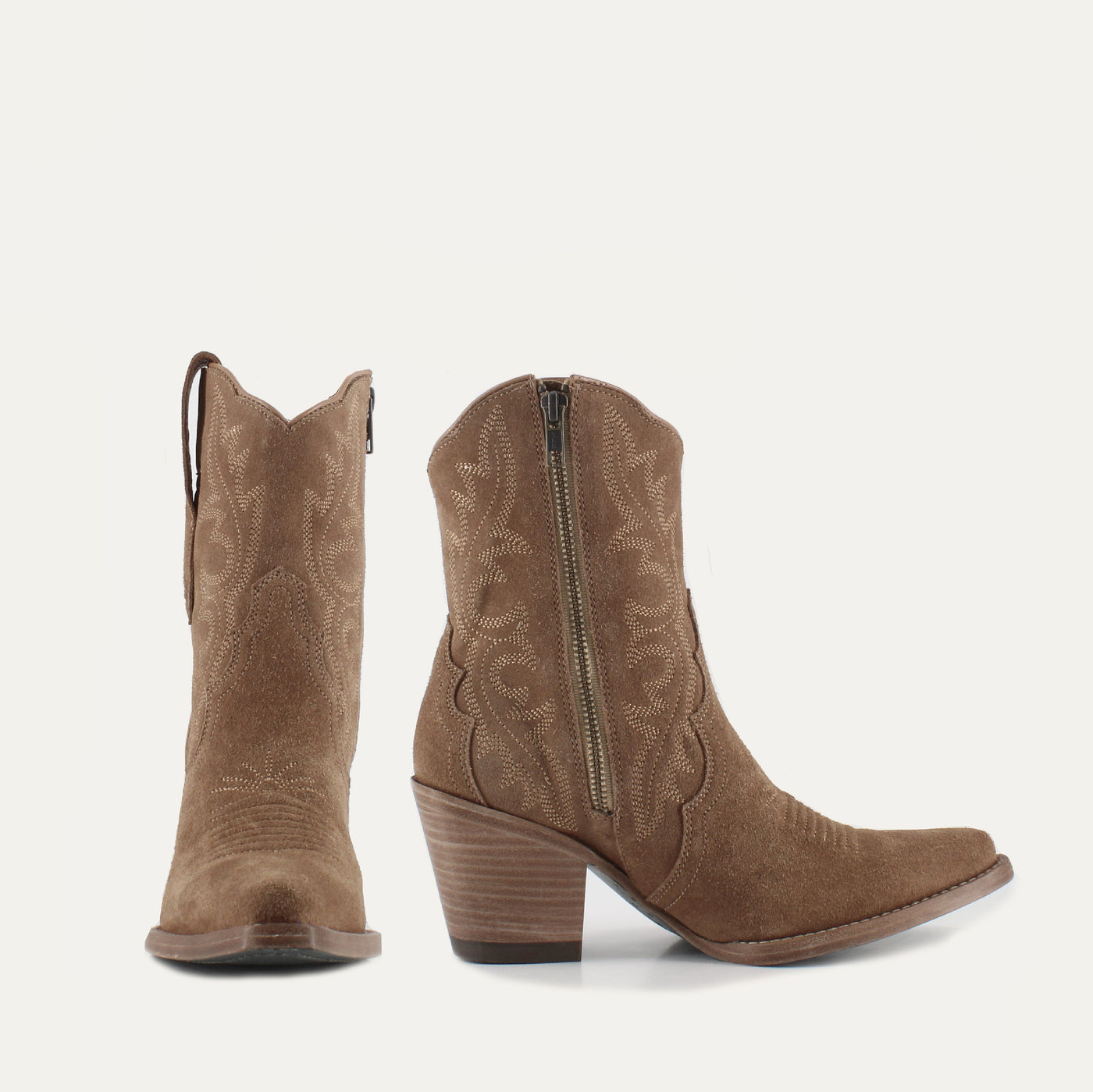 BROOKE CAMEL - Leather Cowgirl Boots - Stylish Western Footwear & Comfort