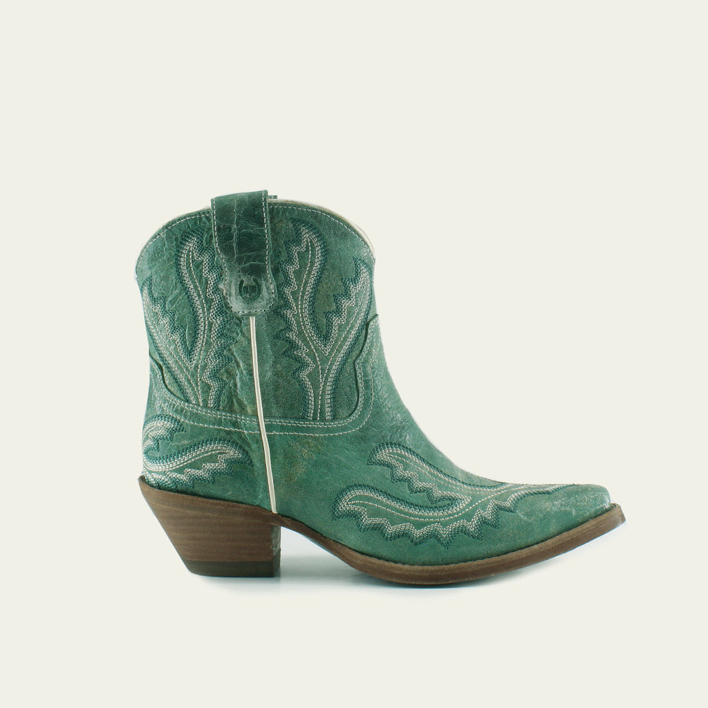 ELEANOR TORQUOISE - Leather Cowgirl Boots - Stylish & Comfortable