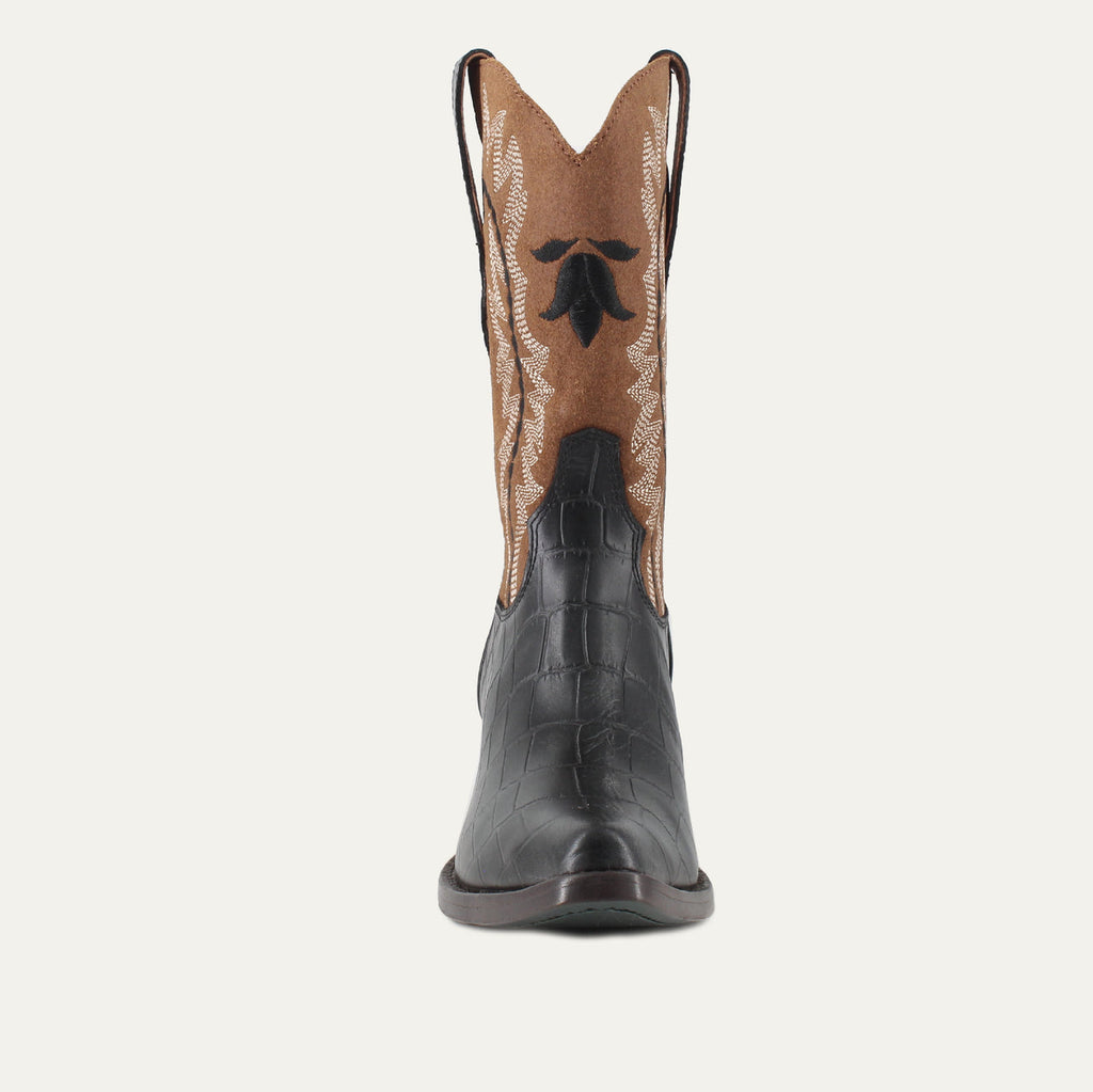 BIANKA BLACK - Leather Cowgirl Boots - Stylish Western Comfort