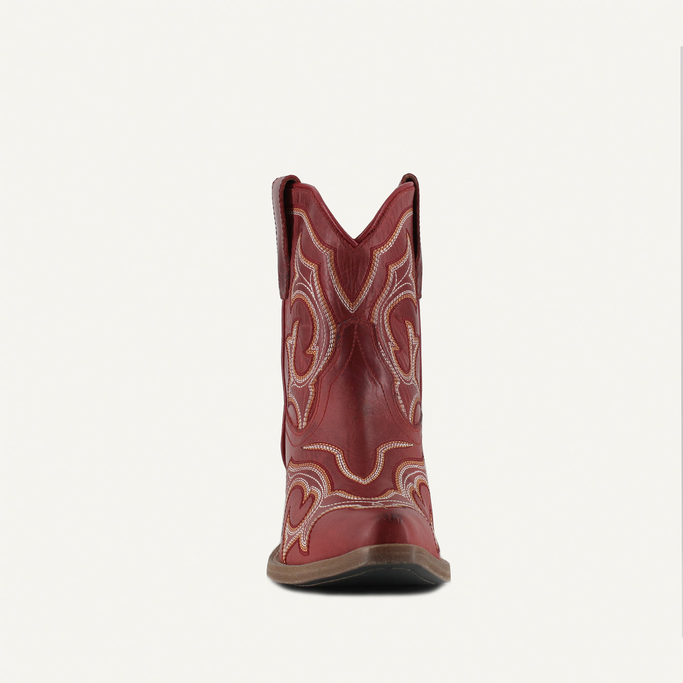 REGINA RED - Leather Cowgirl Boots - Classic Western Elegance & Comfort