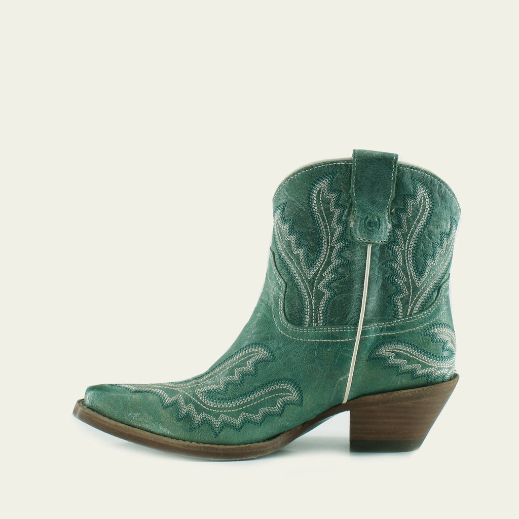ELEANOR TORQUOISE - Leather Cowgirl Boots - Stylish & Comfortable