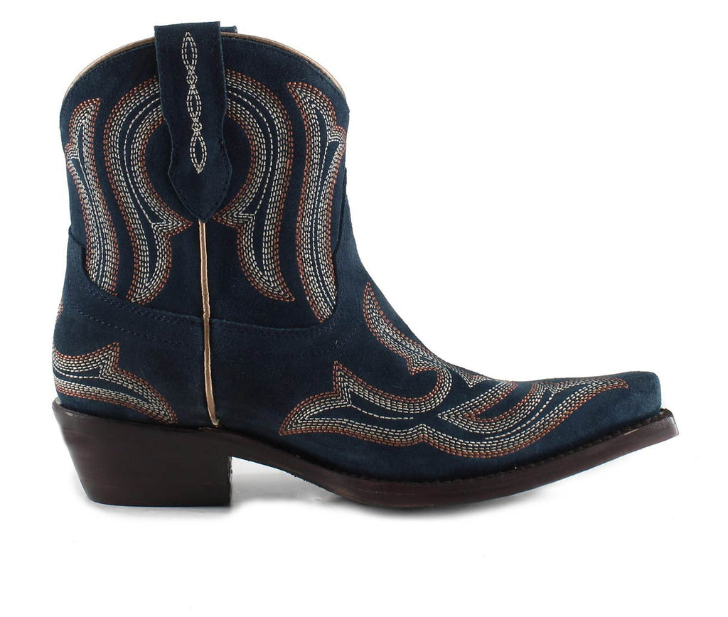 HARPER BLUE - Leather Cowgirl Boots - Stylish Western Footwear & Comfort