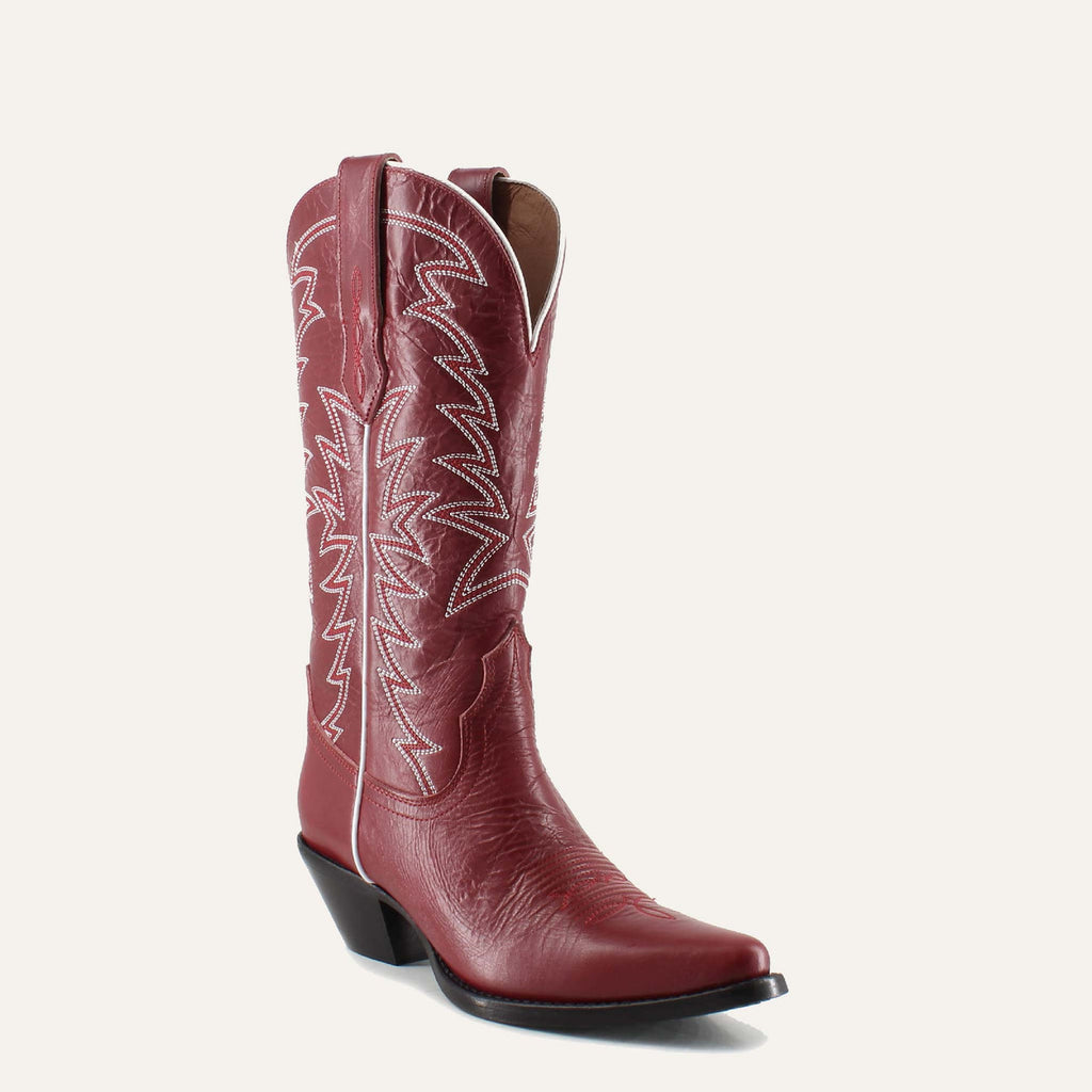 ISABELLA RED - Leather Cowgirl Boots - Stylish Western Footwear & Comfort