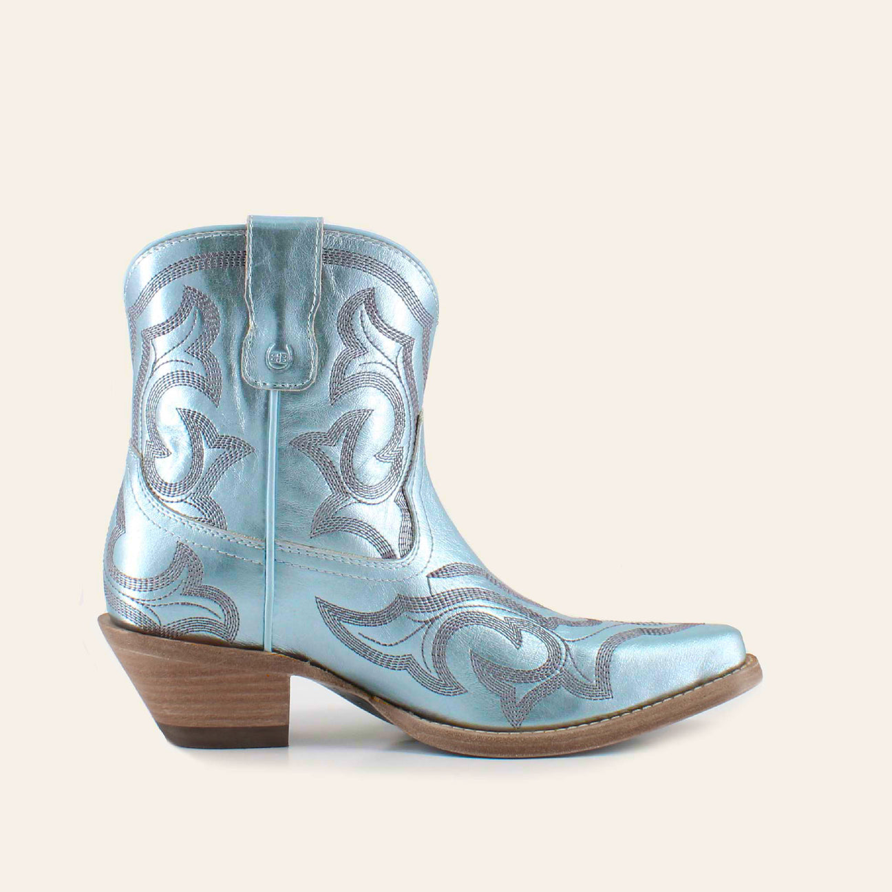 REGINA BLUE - Leather Cowgirl Boots - Stylish Western Footwear & Comfort