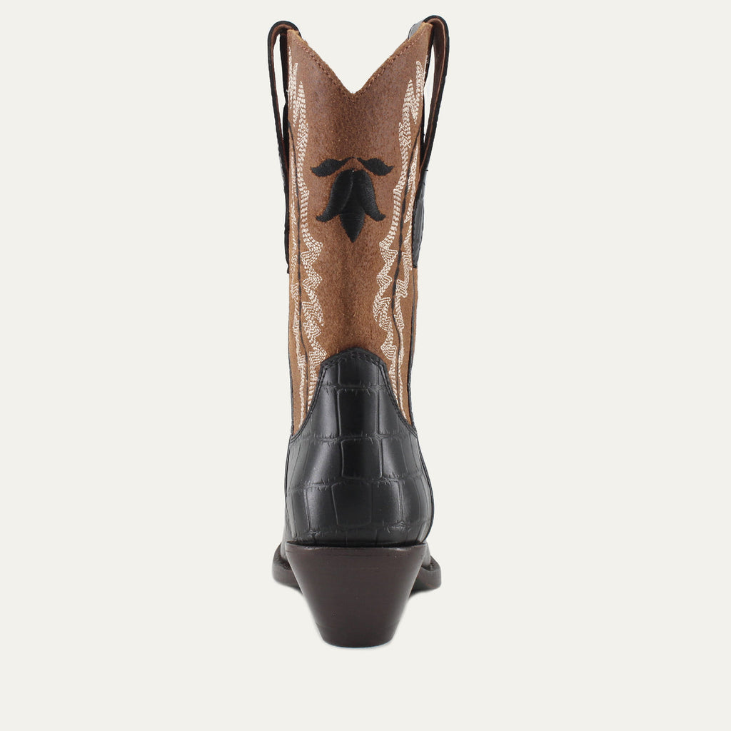 BIANKA BLACK - Leather Cowgirl Boots - Stylish Western Comfort