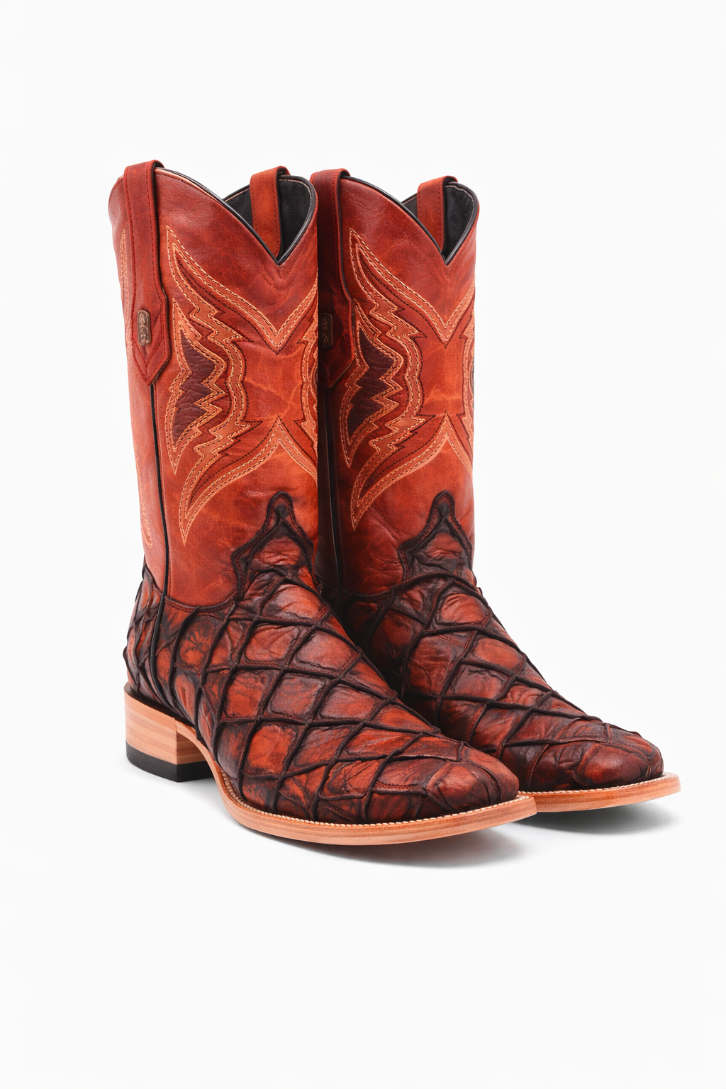 PIRACUCO RUSTIC COGNAC LEATHER - COWBOY BOOTS
