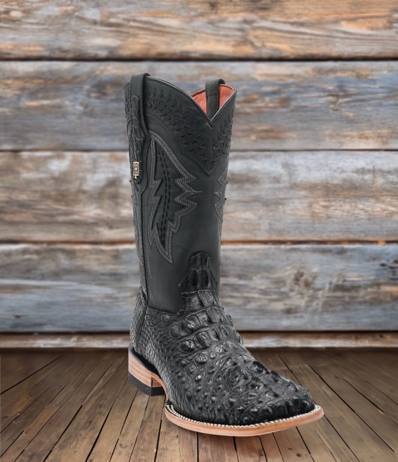 LATHER ALLIGATOR BLACK - COWBOY BOOTS
